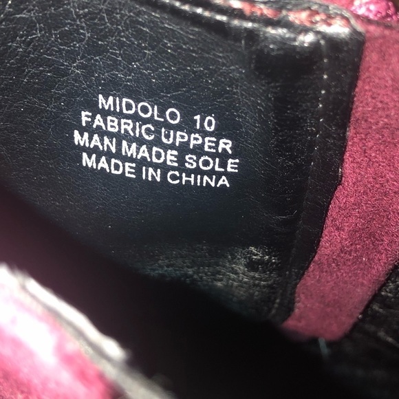 Bebe Midolo Wine Colored Chelsea Booties Size 10 - Picture 5 of 6